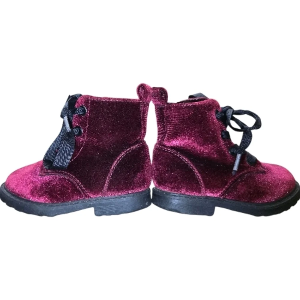 Cat & Jack Velvet Kids Boots - Deep Burgundy Toddler Sz 5
